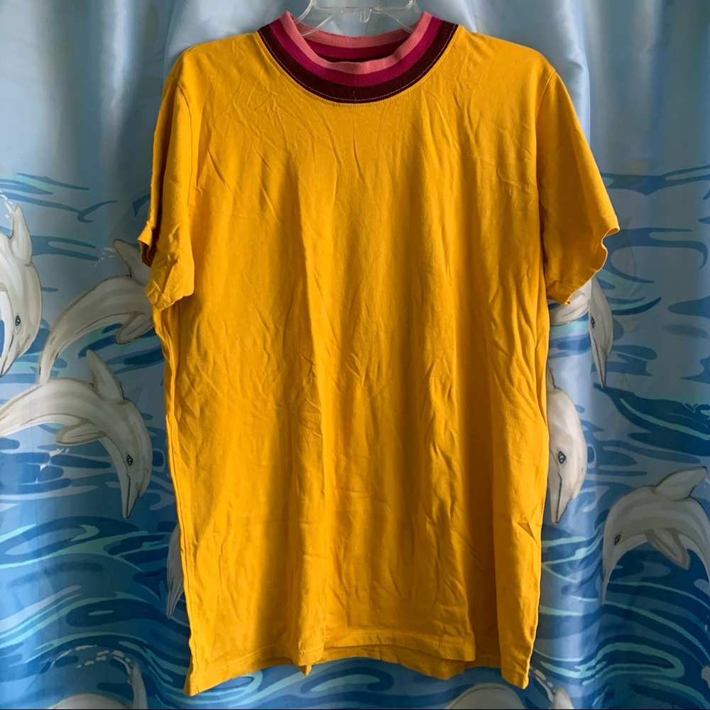 Big Bud Press Mock Neck tee in Tequila Sunrise